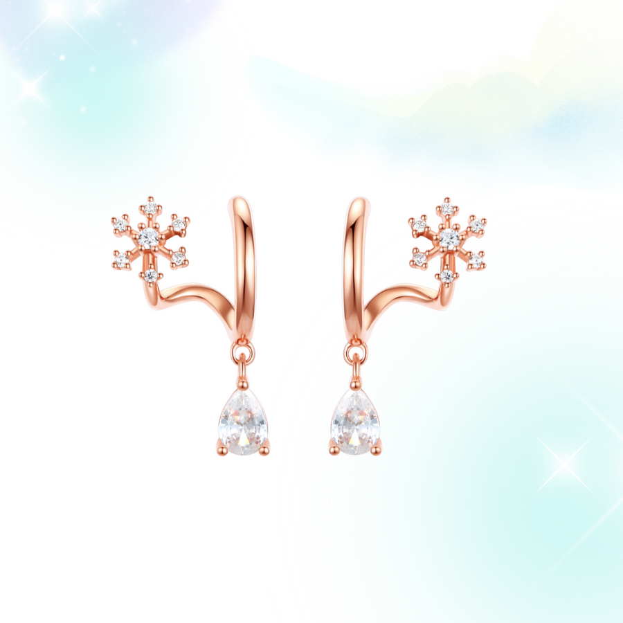 Suno Snowflake Earrings 925 Silver