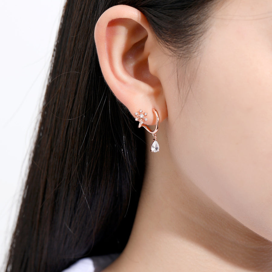 Suno Snowflake Earrings 925 Silver