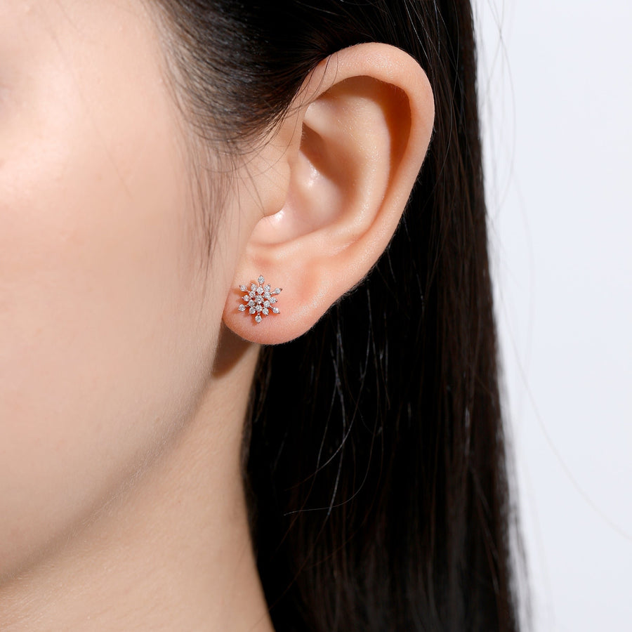 Dainty Snowflake Earstud 925 Silver