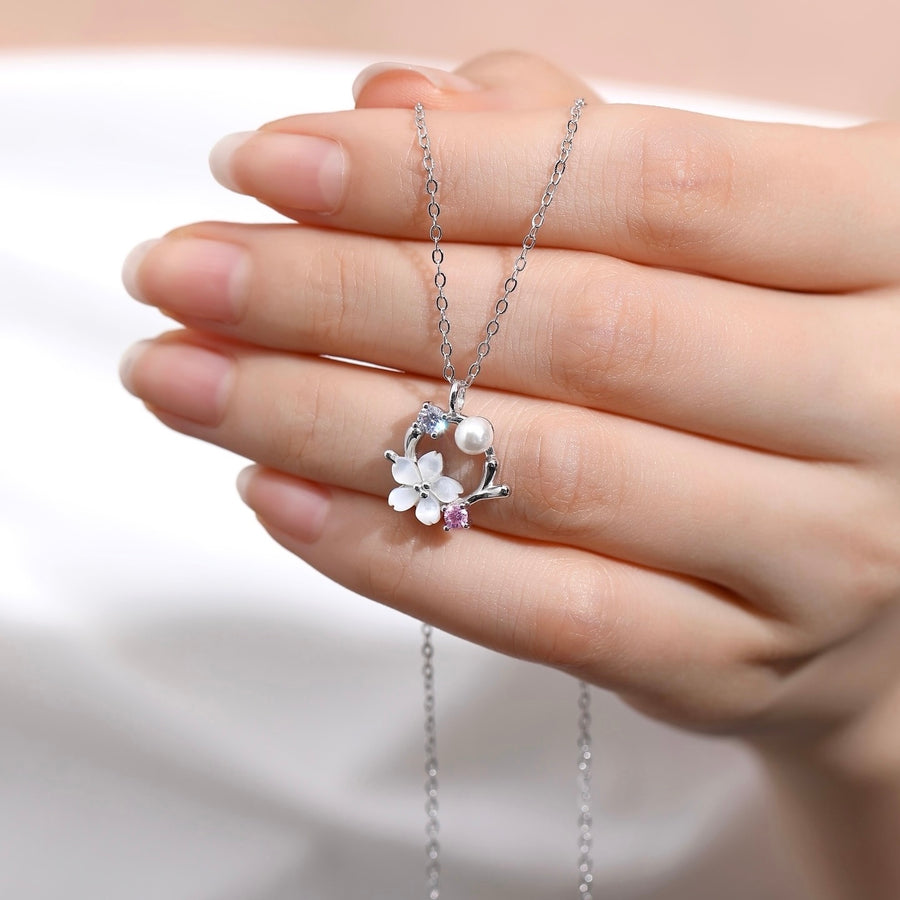 Sakura Blossom Necklace 925 Silver