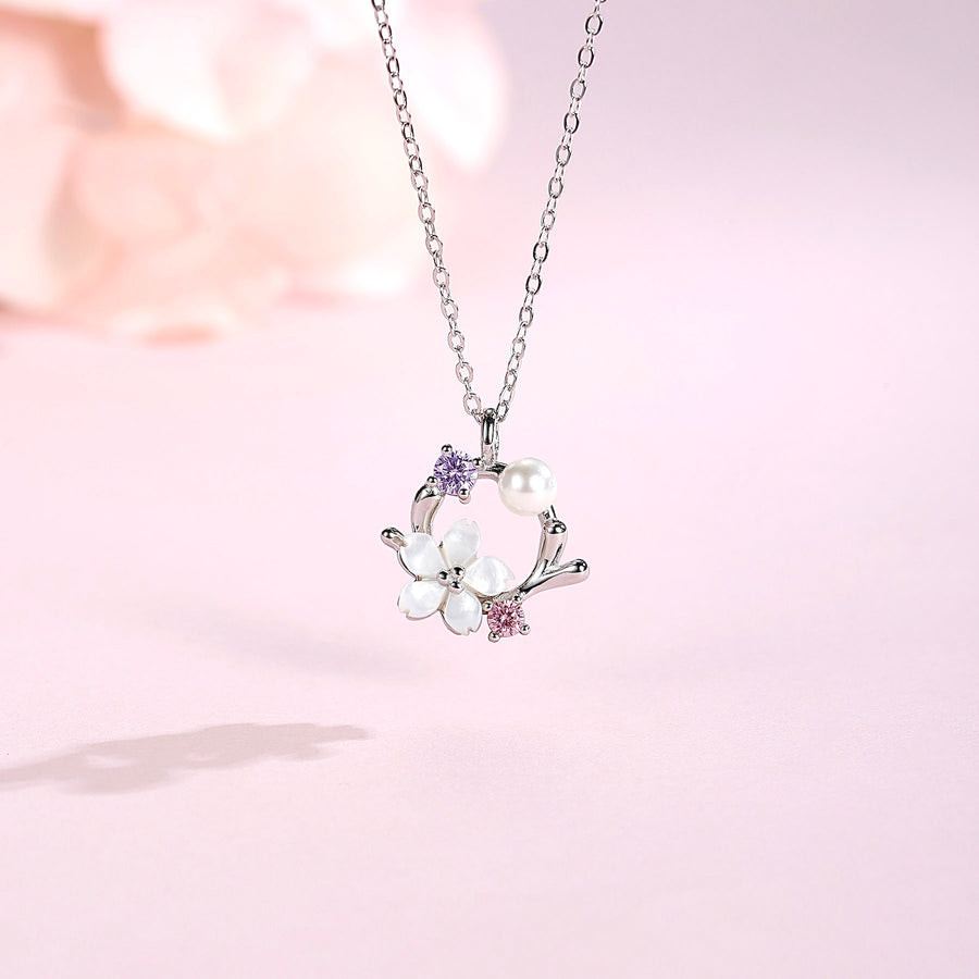 Sakura Blossom Necklace 925 Silver