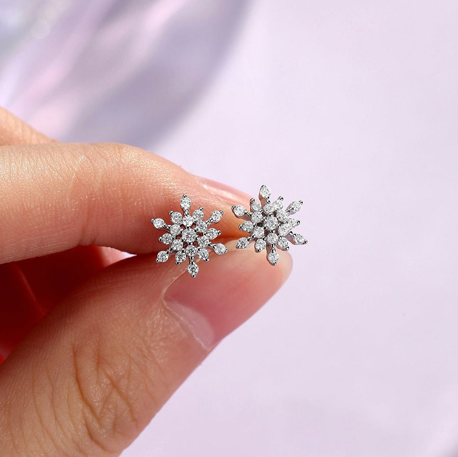 Dainty Snowflake Earstud 925 Silver