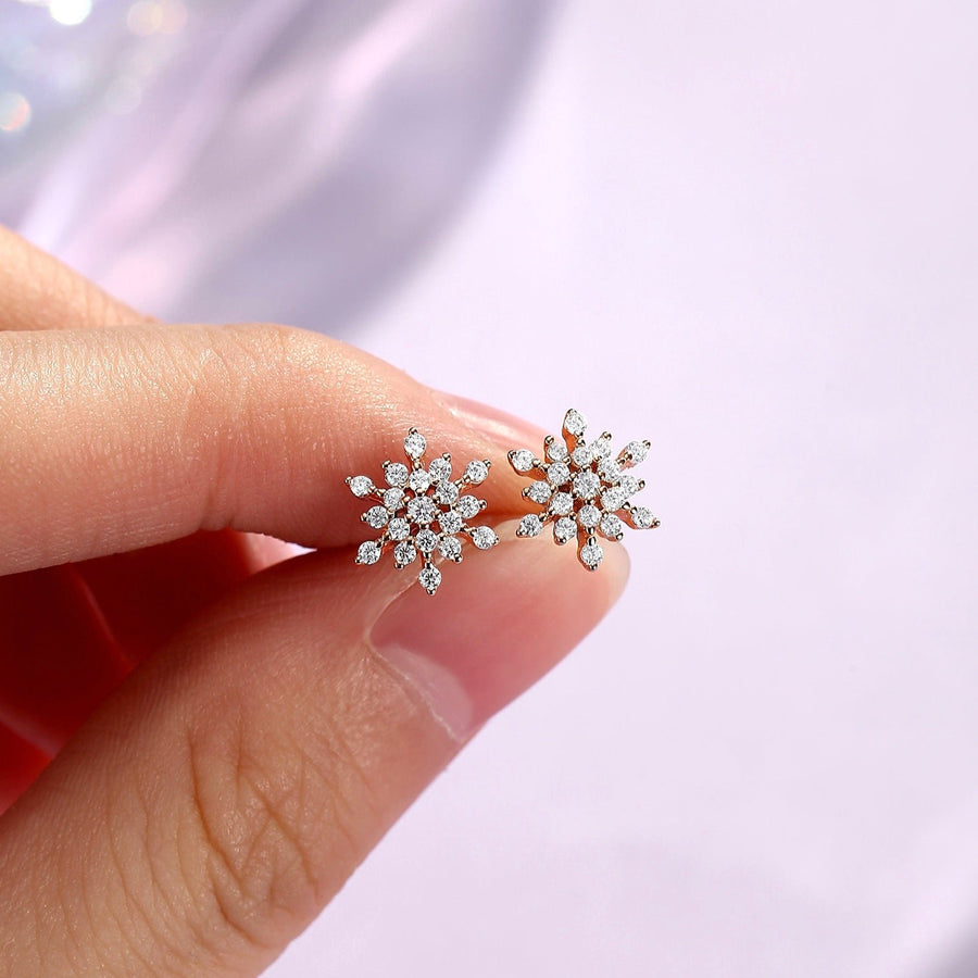 Dainty Snowflake Earstud 925 Silver