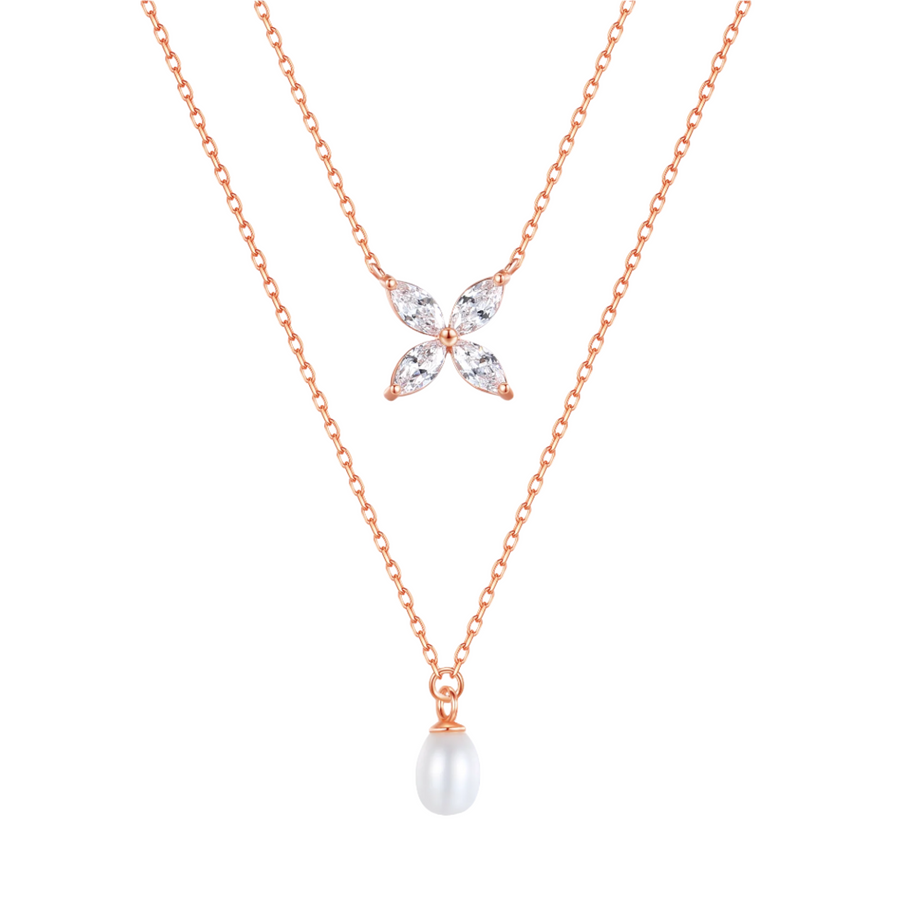 Elena Clover Freshwater Pearl Necklace