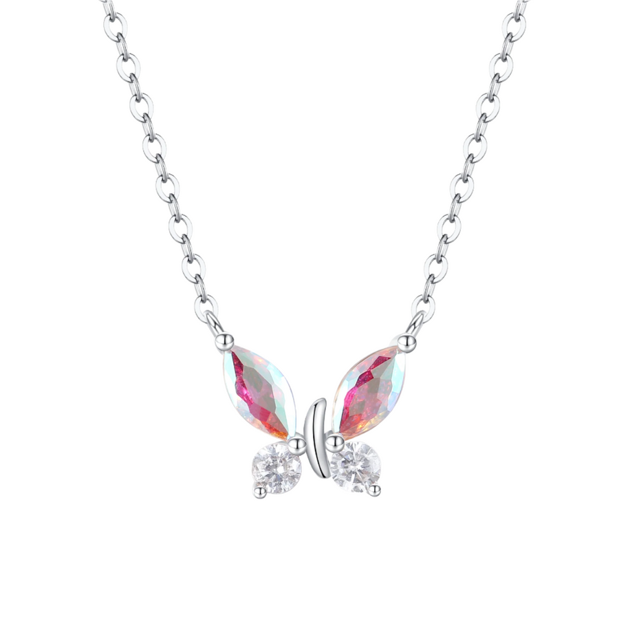 Zera Sparkly Butterfly Necklace 925 Silver