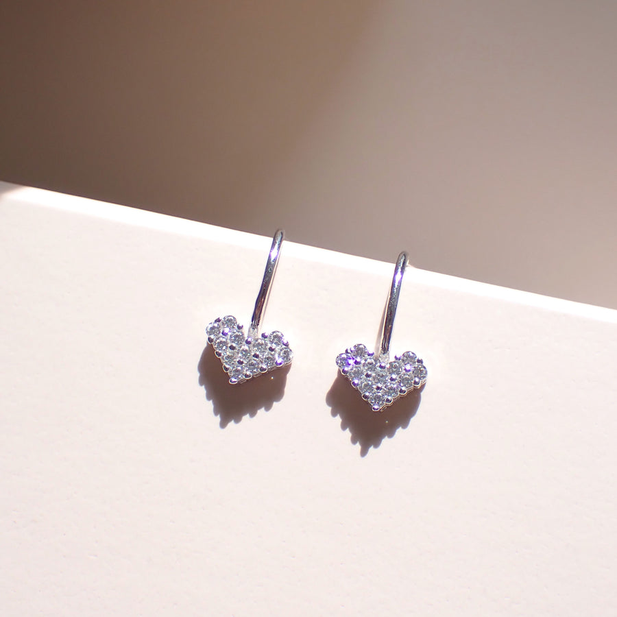 Midi Heart Earstud 925 Silver