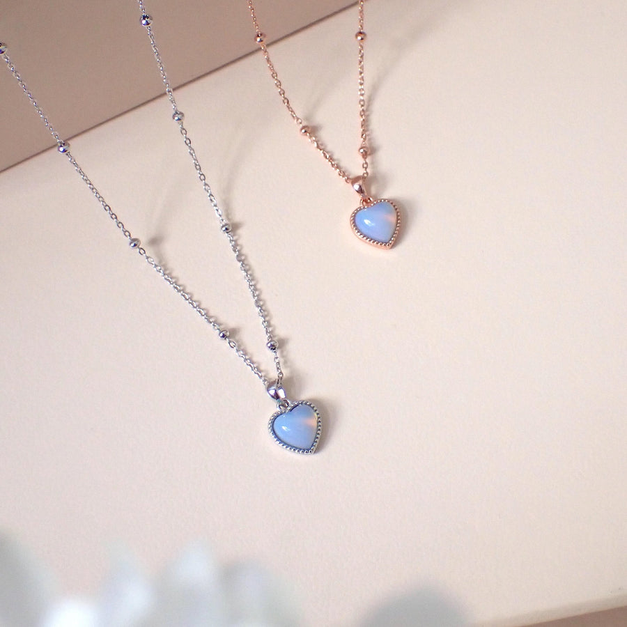 Haru Blue Heart Necklace 925 Silver